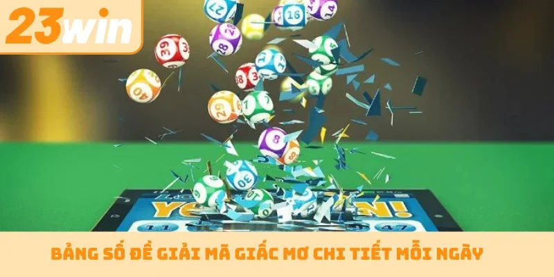 Bảng số đề giải mã giấc mơ chi tiết mỗi ngày